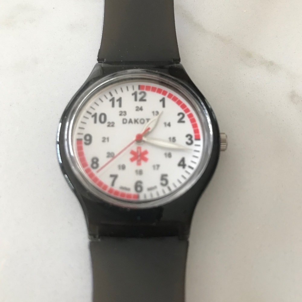 Dakota Watch Quartz Movement Stainless Steel Back Water Resistant 100 ft Nursing